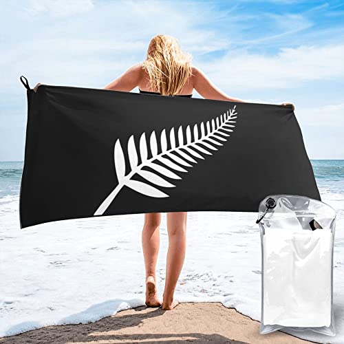 AOOEDM Neuseeländisches Maori-Farn-Mikrofaser-Strandtuch, schnell trocknend, übergroße Handtücher, Decke für Reisen, Pool, Camping von AOOEDM