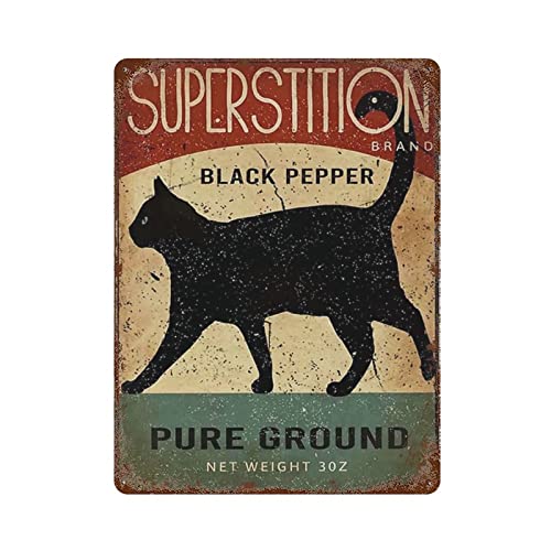 Black Pepper Pure Ground Metallschild für Zuhause, Kaffee, Garage, Wanddekoration, Vintage-Poster, Barschilder für Zuhause, Bar, Retro-Metallblechschild von AOOEDM