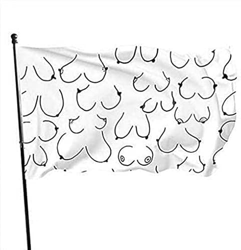 Boobs The Breast Flag 3 x 5 Ft einseitiger Druck Welcome Family Flag Banner von AOOEDM
