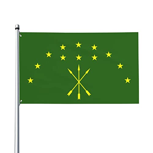 Circassian Flag Flag 3x5 Feet Patio Garden Rasen Willkommensdekoration Banner Indoor Home Party Flags von AOOEDM