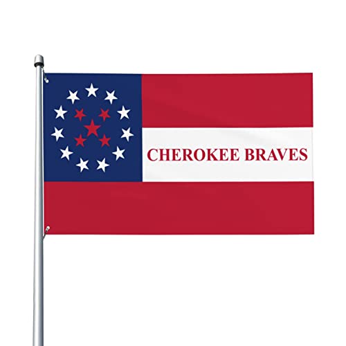 Flagge der Cherokee Braves Flagge 3 x 5 Fuß Terrasse Garten Rasen Willkommen Dekoration Banner Indoor Home Party Flaggen von AOOEDM