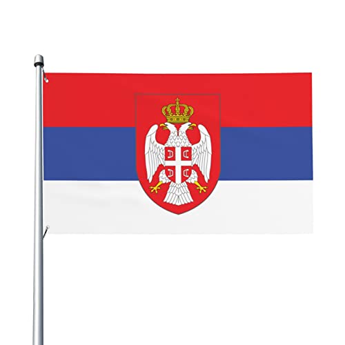 Flagge der Republika Srpska (Un Variant, 1995–2007) Flagge 3 x 5 Fuß Terrasse Garten Rasen Willkommen Dekoration Banner Indoor Home Party Flaggen von AOOEDM