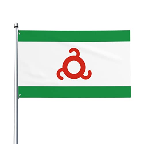 Flagge von Inguschetien Flagge 3 x 5 Fuß Terrasse Garten Rasen Willkommen Dekoration Banner Indoor Home Party Flaggen von AOOEDM