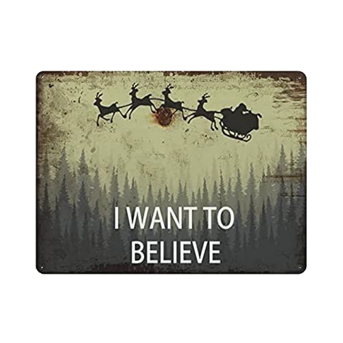I Want To Believe I Want To Believe Metal Sign for Home Coffee Garage Wall Decor Vintage Poster Bar Signs for Home Bar Retro Metal Tin Sign von AOOEDM