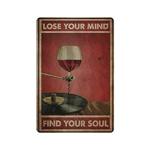 Lose Your Mind Find Your Soul Vintage-Blechschild, Metallblechschilder für Man Cave, lustige Kunst, Wandschild, Küche, Bar, Pub, Café, Wanddekoration von AOOEDM