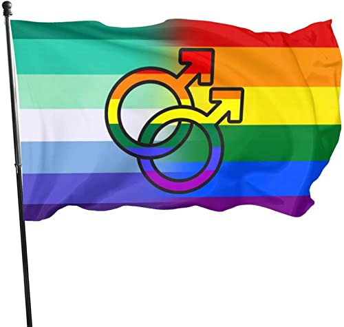 MLM (Man-Loving Male) Flagge 3 x 5 Ft Flagge einseitiges Druckbanner Willkommensparty Outdoor-Flagge von AOOEDM