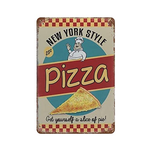 Pizza-Wand-Metallblechschild für Zuhause, Bar, Pub, Küche, Wandkunst, Deocr, Man Cave, Vintage-Metallschild, Poster, Plakette, Zitate, Schild von AOOEDM