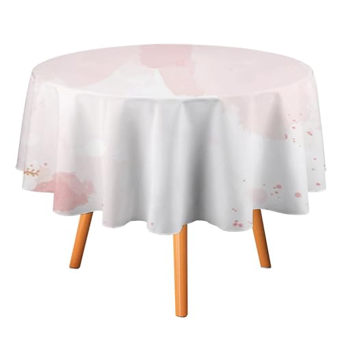 Runde Tischdecke mit abstraktem rosa Erdbeermotiv, 127 cm, für Küchen-/Esstisch, rustikale Cartoon-Mädchenzimmerdekoration, Erdbeer-Tischdecke, runde Tischdecken Runde Tischdecke mit abstraktem rosa Erdbeermotiv, 127 cm, für Küchen-/Esstisch, rustikale Cartoon-Mädchenzimmerdekoration, Erdbeer-Tischdecke, runde Tischdecken von AOOEDM