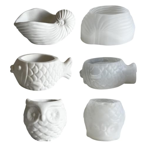 3pcs einfach zu bedienende Blumentöpfe Form tierischer Pflanzer Silikonform handgefertigt saftige Vasen Schmuckbauform von AOOOWER