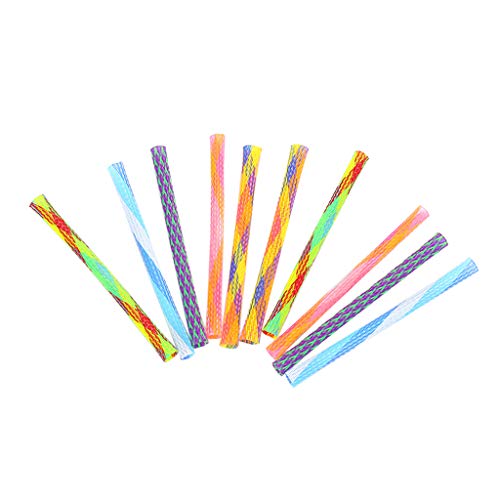 AOOOWER 10 Stück Für Katzen Springspielzeug Set Kätzchen Zu Swat Hunt (zufällige Farbe) Buntes Frühling Spielzeug Indoor Spielzeugball Track Holz von AOOOWER