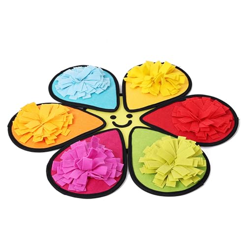 AOOOWER Behandlungsabgabe Interaktives Welpe Plüschhund Spielzeug Blumenstil Kaut Snuffle Pad Für Mittlere Hunde Töten Zeithund Behandlungsabgabe Mittelgroße Hunde von AOOOWER