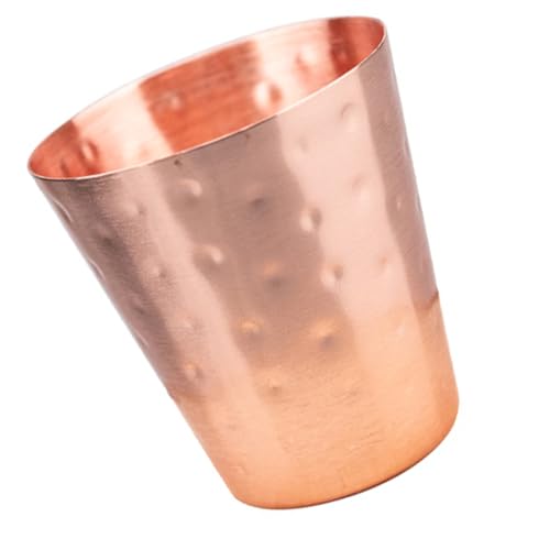 AOOOWER Eleganter 70-ml-Kupferbecher, Miniatur-Cocktail-Trinkbecher, Getränke, Trinkgeschirr für Heimversammlungen und Partys, Kupferbecher für Camping von AOOOWER
