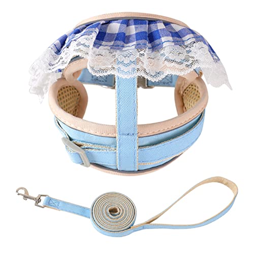 AOOOWER Eskap Vorhandene Haustierkabelbaum Für Katzen Verstellbare Weste Welpe Hunde Spitze Rüschen Bequem Kätzchen Walking Leinen Haustier Kleine Hunde von AOOOWER