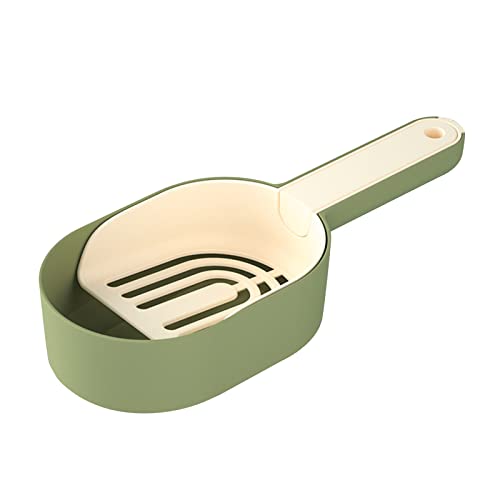 AOOOWER Für Katzenstreu Scoop Plastikstaubpan Pet Poop Schaufel Praktischer Kätzchen Für Alle Typreinigungsmittel Kleine Löcher Langgang Feiner Sifter von AOOOWER