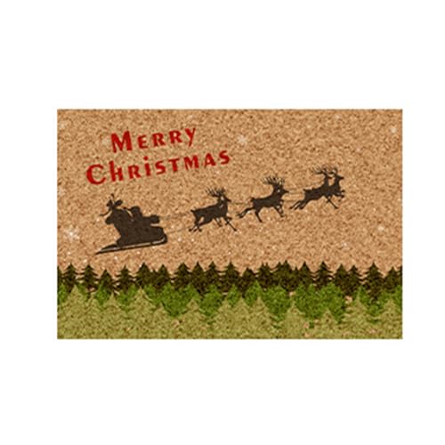 AOOOWER Fußmatte mit Cartoon-Motiv, für Weihnachten, festliche Heimdekoration, Schlafzimmer, Wohnzimmer, Bodenmatte, Teppich, Urlaubsmotiv, festliche Bodenmatte von AOOOWER
