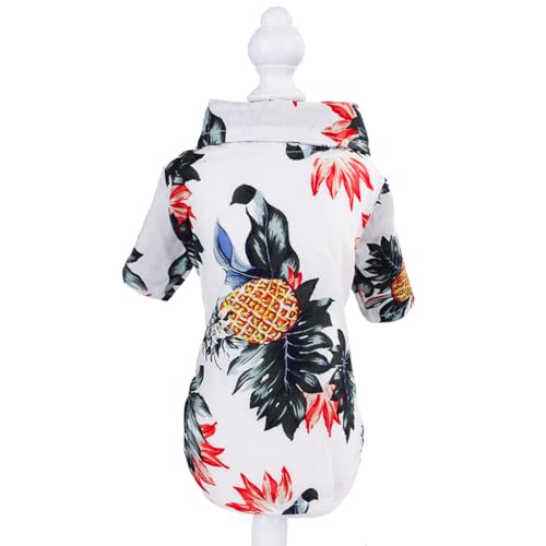 AOOOWER Hund Springhemden Kokosnussbaumdruck Strand Meer Innen Freien Freien Sweatshirt Outfit Für Wanderungen Walking Camping Haustierhundjacke Verwenden Sie von AOOOWER