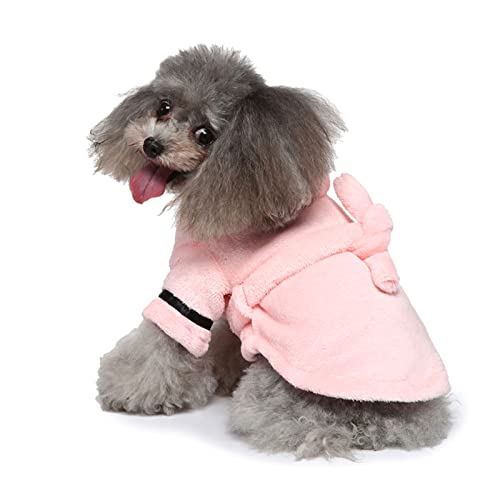 AOOOWER Hundegarderobe Kleidung Pyjamas Weich Bequeme Haustier Nachthemd Bad Handtuch Kapuze Hosenkleid Bekleidung Geschenk Nachthemd Für Kleine Hunde Mädchen von AOOOWER