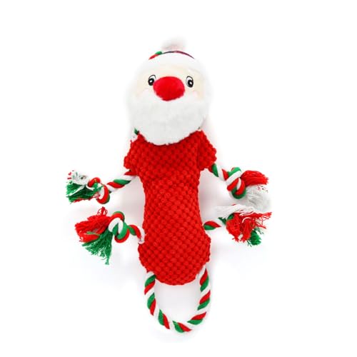 AOOOWER Hundekiefern Spielzeug Für Haustierhunde Klare Plüschkauen Weihnachtsseil Bitteresistentes Welpe Zahne Interaktive Quietschende Weihnachts Haustier Squeaky Interactive AOOOWER Hundekiefern Spielzeug Für Haustierhunde Klare Plüschkauen Weihnachtsseil Bitteresistentes Welpe Zahne Interaktive Quietschende Weihnachts Haustier Squeaky Interactive von AOOOWER