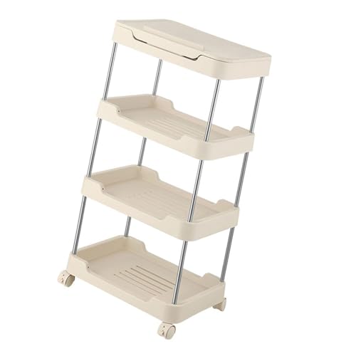 AOOOWER Rollwagen mit 3 Ebenen/4 Ebenen, mit Tischplatte und Schublade, mobiles Regal für Zuhause und Büro AOOOWER Rollwagen mit 3 Ebenen/4 Ebenen, mit Tischplatte und Schublade, mobiles Regal für Zuhause und Büro von AOOOWER