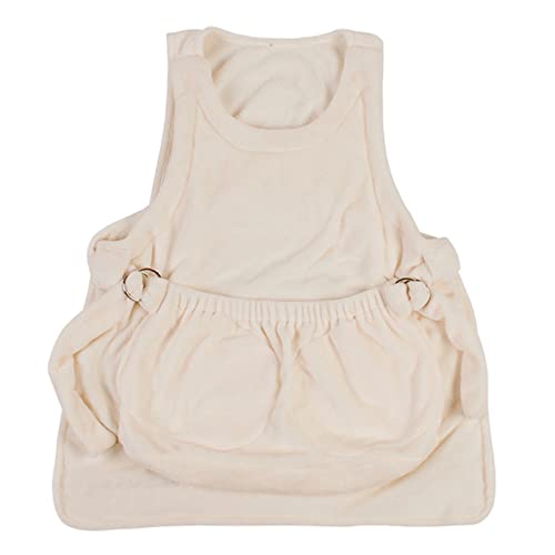 AOOOWER Schöne Schulter Tragen Weiche Atmungsaktive Haustierschürze Innen Innenräumen Korallen Samtschürze Mit Tasche Nie von AOOOWER