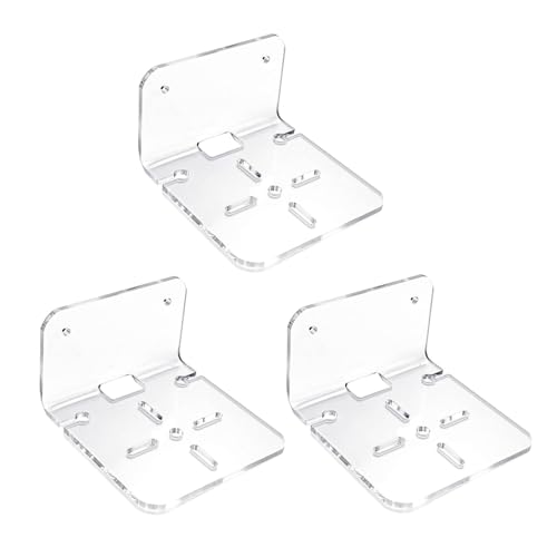 AOOOWER Set mit 3 schwebenden Regalen aus Acryl, Kamera-Aufbewahrungsregal, Wandmontage, Lautsprecher-Organizer, ohne Bohren von AOOOWER