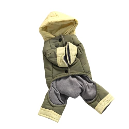 AOOOWER Warmer Hund Wintermantel Für Kaltes Wetter Haustier Verdicktere Futterjacken Winddichte Overall Mit Leinenhaken Haustier Kleidung Outdoor Hundeschutzmantel von AOOOWER