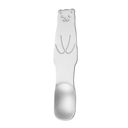 Bärenform 304 Edelstahl-Löffel, kleine Küchenutensilien, Kaffeelöffel, geeignet zum Rühren und Servieren von AOOOWER