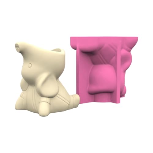 Epoxidharz Silikonform Sukkulente Vasen Formen Cartoon Tierform Blumentöpfe Form für handherstellung Vase Stifthalter von AOOOWER