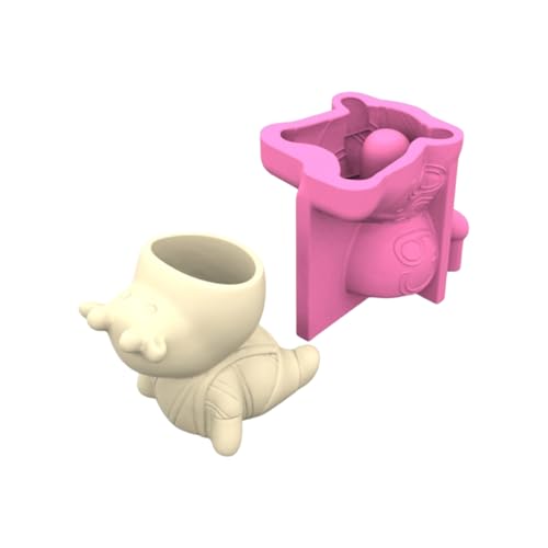 Epoxidharz Silikonform Sukkulente Vasen Formen Cartoon Tierform Blumentöpfe Form für handherstellung Vase Stifthalter von AOOOWER