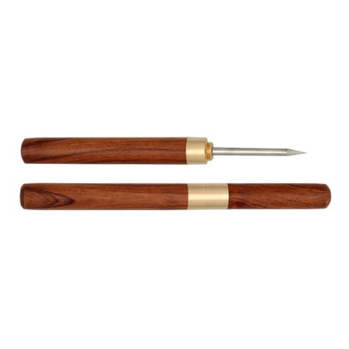 AOOOWER Leder Bastel Stanze Awl Lederloch Stanze Awl Holzgriff Leder Stanze Awl Werkzeug Für Leder Bastelnähte Leder Stanze Awl von AOOOWER