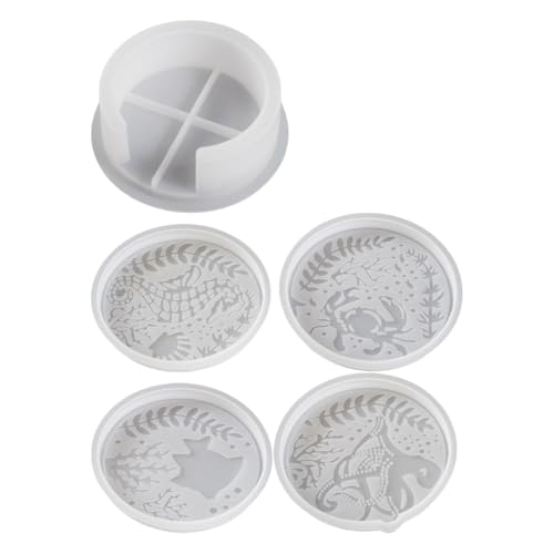 Silikonharzformen Tassenmatten Form Runde Form Cup Pad Formen Silikon Textur Harz Untersetzer Formen für Cup Pad von AOOOWER