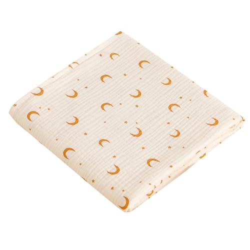 AOOPOO Babydecken 100 x 100 cm, Baby Pucktuch Musselin Decke 100% Baumwolle Dünne Atmungsaktive Sommerdecke Puckdecke Süßer Druck Baby Swaddle Decke Tücher für Neugeborene Junge und Mädchen von AOOPOO