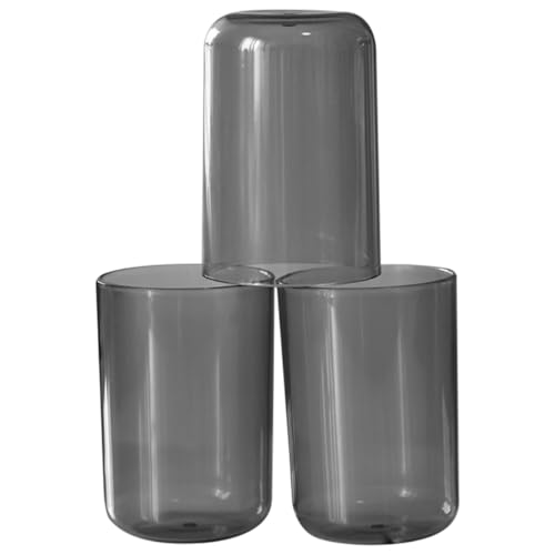 AOOPOO Zahnputzbecher, 3 Stück Transparente Runde Zahnputzbecher aus Kunststoff, Hitzebeständig Mundspülbecher Trinkbecher für Erwachsene Kinder Badezimmer Haus Reisen Camping von AOOPOO