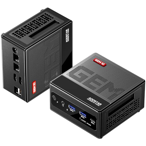 AOOSTAR GEM10 Mini PC, AMD Ryzen 7 7840HS(8C/16T, bis zu 5,1GHz), 32GB LPDDR5 RAM 1TB SSD M.2 2280 PCIE4.0 Mini Desktop Computer, OCULINK+USB4+HDMI2.1, 4K Triple Display, BT5.2, WiFi6, 2.5G LAN von AOOSTAR