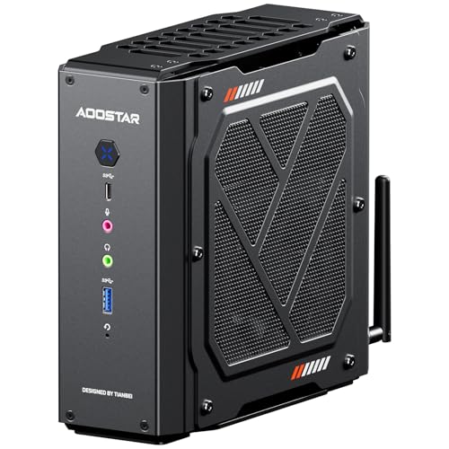 AOOSTAR GODY Mini PC Ryzen 9 7940HX(16C/32T, bis zu 5,2GHz) 32GB DDR5 RAM 1TB M.2 PCIe5.0 SSD, Mini Desktop Computer Radeon RX 7600XT 8GB GDDR6 Grafik, Micro Gaming PC 4K 3-Display/2 * 2.5G LAN/WiFi7 von AOOSTAR