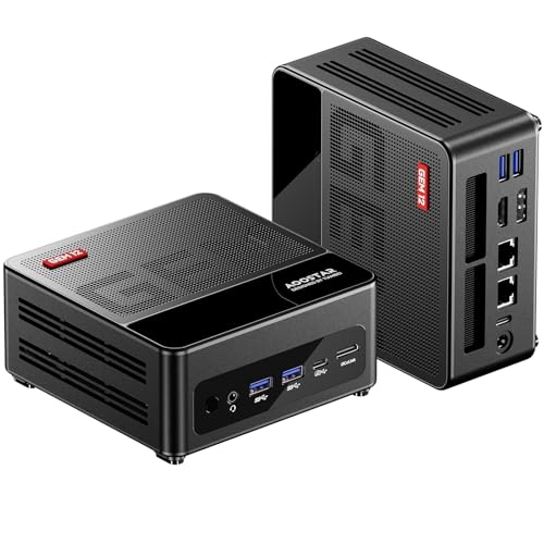 AOOSTAR GEM12 Max 8745HS Mini PC Computer, AMD Ryzen 7 8745HS, 16GB DDR5 RAM, 512GB SSD PCIe 4.0, Mini Desktop PC mit USB4, HDMI 2.1, DisplayPort 1.4, Dual 2,5G LAN für Schule/Zuhause/Büro von AOOSTAR