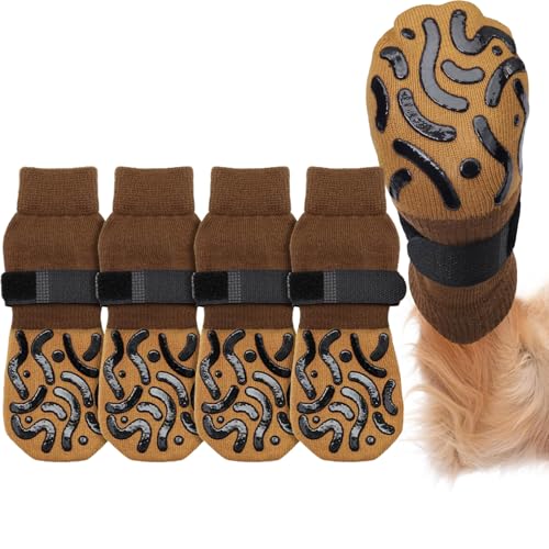 AOOTUERL 2 Paar Hundesocken stoppen Lecken, Pfotenschutz, verstellbare Stiefel, Greifer Anti-Rutsch-Stiefel verhindern Lecken für ältere Hunde auf Hartholzboden AOOTUERL 2 Paar Hundesocken stoppen Lecken, Pfotenschutz, verstellbare Stiefel, Greifer Anti-Rutsch-Stiefel verhindern Lecken für ältere Hunde auf Hartholzboden von AOOTUERL