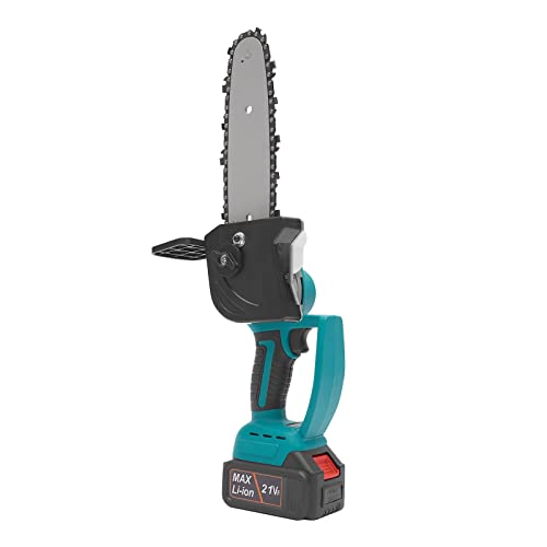 AOOUNGM Elektrische Kettensäge 8 Zoll, Akku Kettensäge mit Sicherheitsschutter, Auto-Ölsystem Mini Chainsaw für Gartenarbeit Holz Brennholz von AOOUNGM