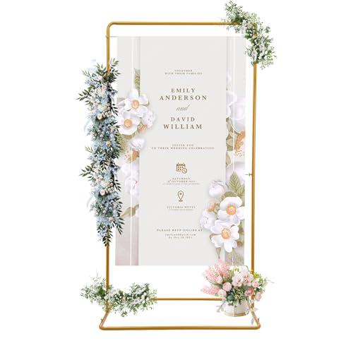 AOOUNGM Hochzeitsbogen Hintergrund Ständer 105x 200cm, Hochzeitsständer Ballon Bogen Ständer, Quadratischer Bogen-Präsentationsständer, Hochzeitsbögen für Partys, Gold Hochzeit Gestell AOOUNGM Hochzeitsbogen Hintergrund Ständer 105x 200cm, Hochzeitsständer Ballon Bogen Ständer, Quadratischer Bogen-Präsentationsständer, Hochzeitsbögen für Partys, Gold Hochzeit Gestell von AOOUNGM