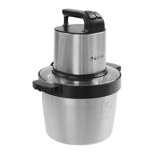 AOOUNGM Zerkleinerer Elektrisch Mini, Multizerkleinerer Elektrisch 1500W, 6.5 L Edelstahl Hackwerker mit Sicherheitsverriegelung & Klarem Deckel für Babykost Nüsse Gemüse Obst Fleisch von AOOUNGM