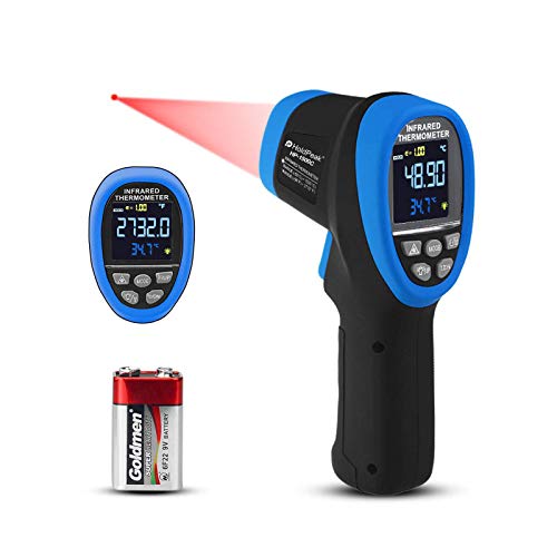 Infrarot Thermometer AP-1500C Hochtemperatur-Laserthermometer Infrared Thermometer -58~2732°F/-50~1500°C D:S=30:1 Buntes LCD-Display，Einstellbarer Emissionsgrad，Datenaufnahme，°C/°F von AOPUTTRIVER