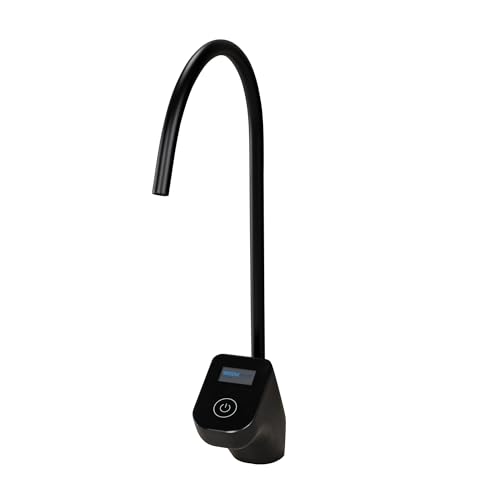 AORA® Ein-Weg-Wasserhahn Edelstahl Massiv SOFIA - Kompatibel Mit AMWAY eSPRING Wasserfilter und Andere Filtersysteme | Drucklos für Osmoseanlage (APOLLO TOUCH - Schwarz) von AORA
