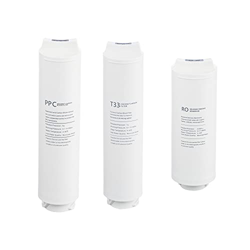 AORA | Ersatzfilter-Set für AORA® GT500 Umkehrosmoseanlage Direct Flow - PPC Sediment-Carbon Filter, T33 Sediment-Carbon Filter, Membrane (inkl. Membrane) von AORA
