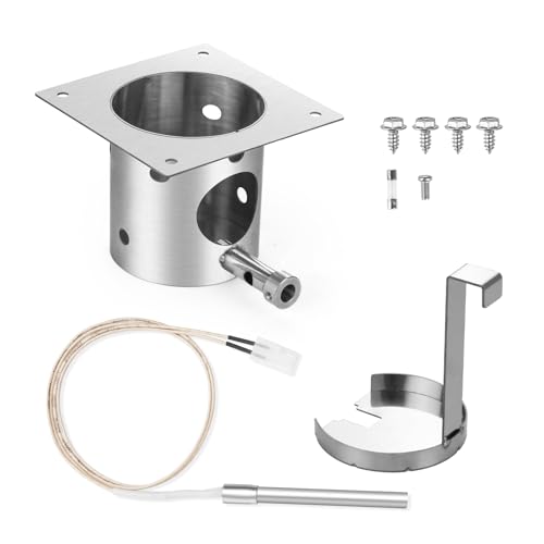Feuerbrenntopf und Hot Rod Zünder Ersatzteile für Traeger, Pit Boss Pellet Grill Brenner, Feuerbrenntopf Kit für Z-Grills, Edelstahl Pit Boss Feuerbrenntopf, Feuerbrenntopf mit Schrauben und Sicherung von AOREWTGGH