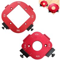 2 Stück Router Jig Radius Schablone, Frässchablonen für Oberfräse, für Holzbearbeitung R10 R15 R20 R25 R30 R35 R40 R50 Radius Routing Vorlagen von AORSHER