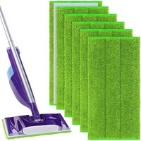 6 Stück wiederverwendbare Mopptücher für Swiffer WetJet, Moppersatz für Swiffer WetJet Spray, waschbare Mikrofaser-Mopps zur Bodenreinigung 6 Stück wiederverwendbare Mopptücher für Swiffer WetJet, Moppersatz für Swiffer WetJet Spray, waschbare Mikrofaser-Mopps zur Bodenreinigung von AORSHER