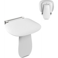 Klappbarer Duschsitz Wandmontage, Faltbarer Duschhocker mit Anti-Rutsch Oberfläche, Weiß von AORSHER