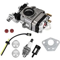 Vergaser-Freischneider-Vergaser-Kit: Vergaser-Kit mit Primer-Birne + Dichtung + Zündkerze für GX35 52cc 49cc 43cc 40cc Freischneider Vergaser-Freischneider-Vergaser-Kit: Vergaser-Kit mit Primer-Birne + Dichtung + Zündkerze für GX35 52cc 49cc 43cc 40cc Freischneider von AORSHER