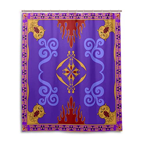 AORSTAR Duschvorhang d¨¦COR Aladdin's Magic Carpet Waterproof Shower Curtain Eco-Friendly Tie-Dye Decor 72x72 Inch von AORSTAR
