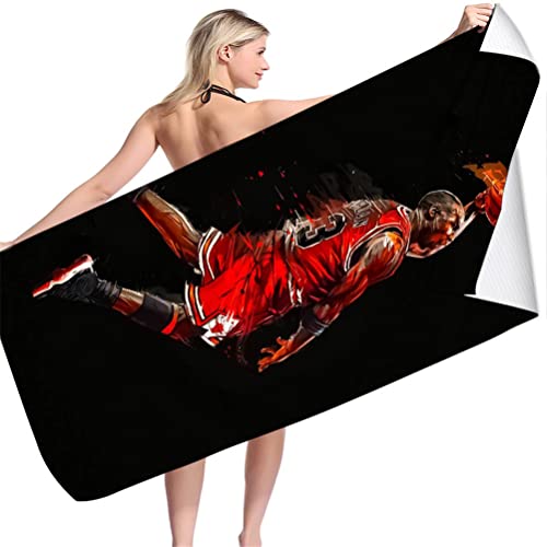 AORUEY Strandtuch Für Basketballfans,Microfaser Handtücher,Badetuch Groß,Reisehandtuch|Strand,Badetuch Groß, Männer (A01,100x200cm) von AORUEY